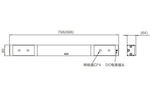 快接型網(wǎng)線排模組尺寸圖